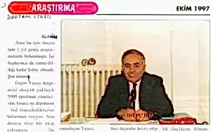 Basında Depotem 5 Su depoları hakkında 1997 yılında yazılmış bir makal